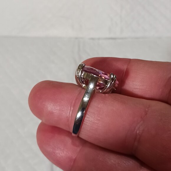 NWOT Large Pink Sapphire Statement Cocktail Ring Size 10.75 - Picture 6 of 15